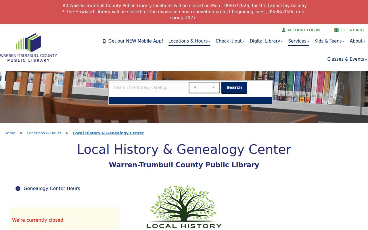 Liberty Township city directory Local History and Genealogy Center page